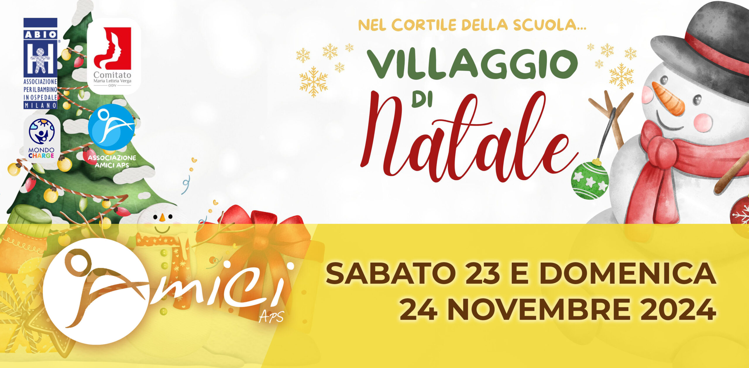 Villaggio di Natale a scuola il 23 e 24 Novembre 2024